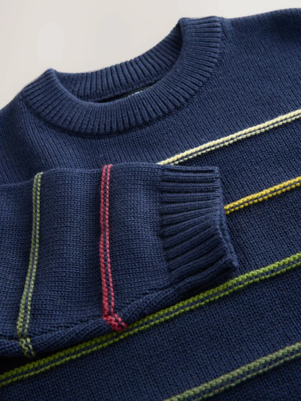 Next Navy Blue Stripe Knitted Jumper (3mths-7yrs)^BOY Knitwear|Knitwear