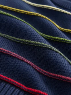 Next Navy Blue Stripe Knitted Jumper (3mths-7yrs)^BOY Knitwear|Knitwear