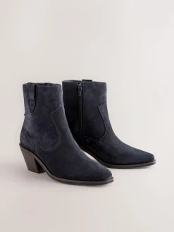 Next Standard/Wide Fit Cowboy Block Heel Ankle Boots^Women Boots & Wellies|Boots