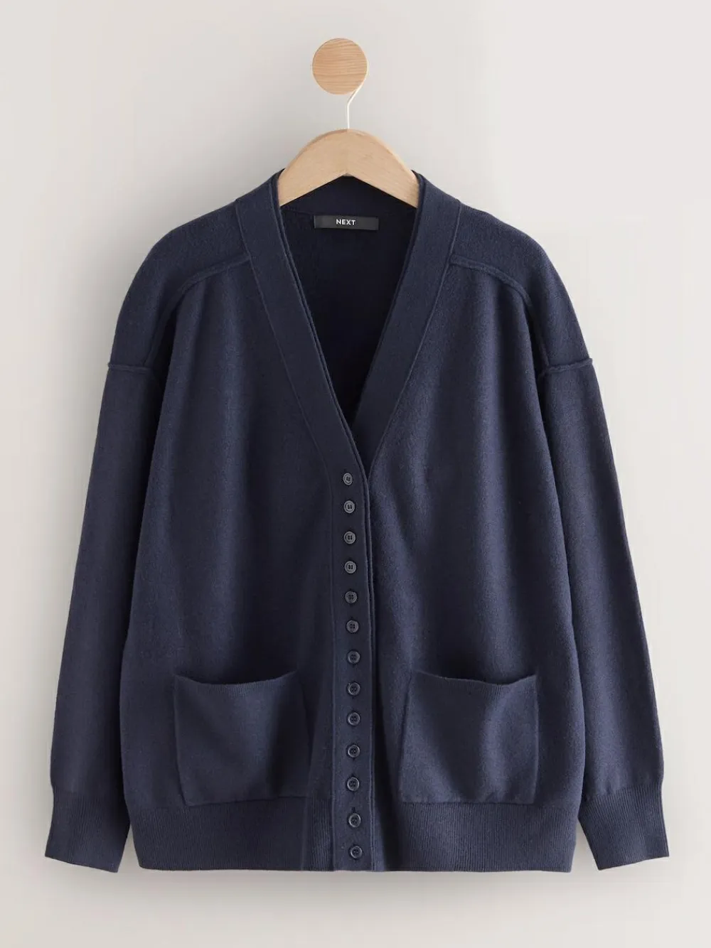 Next Navy Blue Supersoft V-Neck Cardigan With Pockets