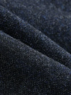 Next Tailored Fit Signature Abraham Moon 100% British Wool Donegal Suit Jacket Navy Blue