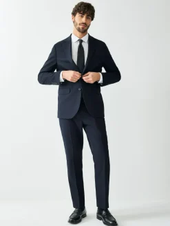 Clearance Next Tailored Fit Textured Suit Jacket Navy Blue