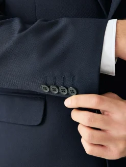 Clearance Next Tailored Fit Textured Suit Jacket Navy Blue