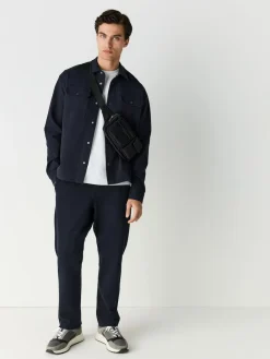 Discount Next Textured Twill Straight Leg Joggers Navy Blue