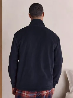 New Next Thermal Fleece Half Zip Navy Blue