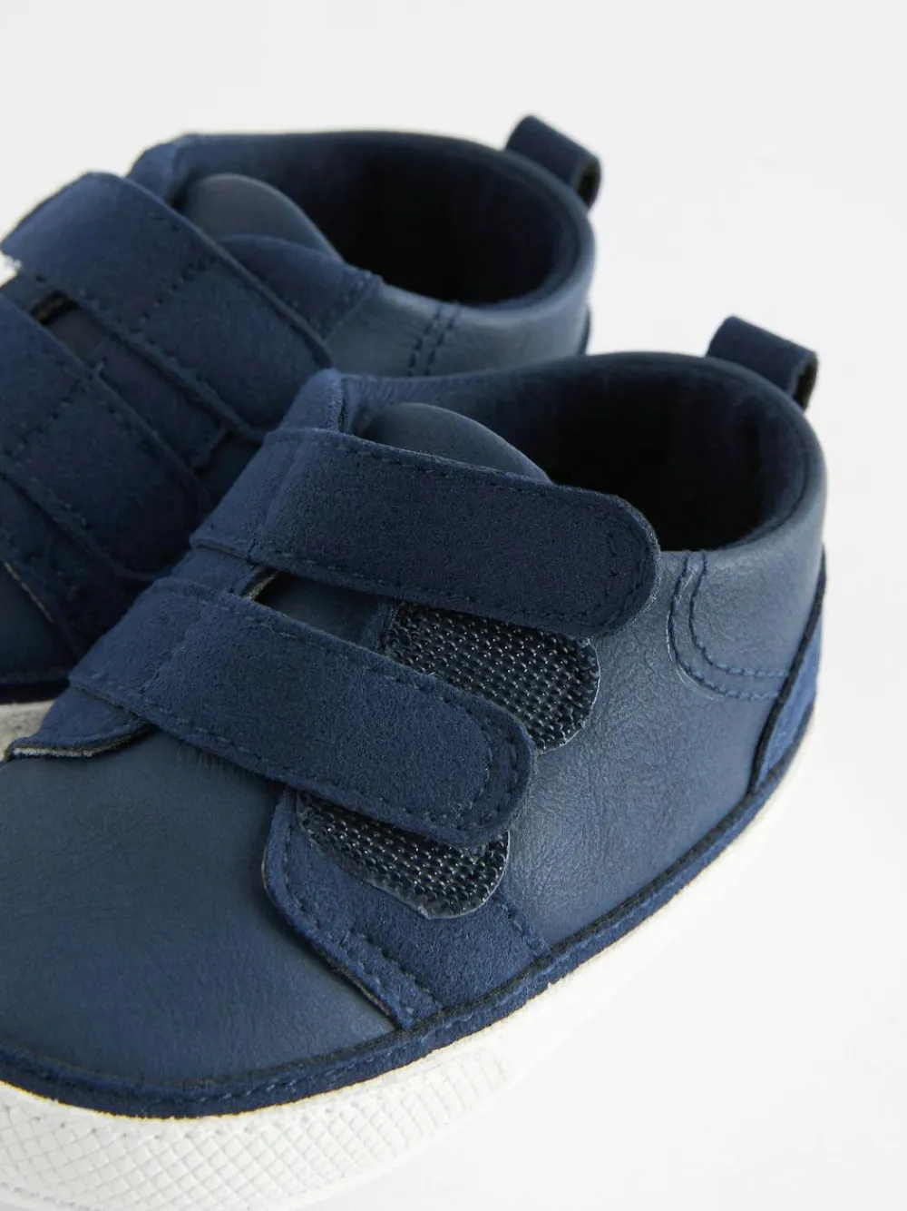 Hot Next Navy Blue Touch Fastening Baby Trainers (0-2mths)