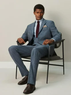 Next Trimmed Check Suit Waistcoat^ Vests