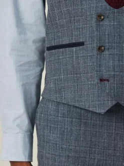 Next Trimmed Check Suit Waistcoat^ Vests
