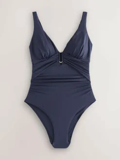 Outlet Next Utrim Tummy Control Plunge Swimsuit Navy Blue