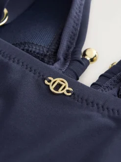 Outlet Next Utrim Tummy Control Plunge Swimsuit Navy Blue