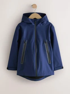 Next Navy Blue Waterproof Fleece Lined Hooded Jacket (3-16yrs)^BOY Coats & Jackets|Snowsuits & Coats