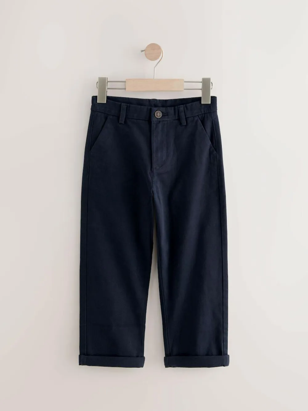 Online Next Wide Fit Stretch Chino Trousers (3-17yrs) Navy Blue