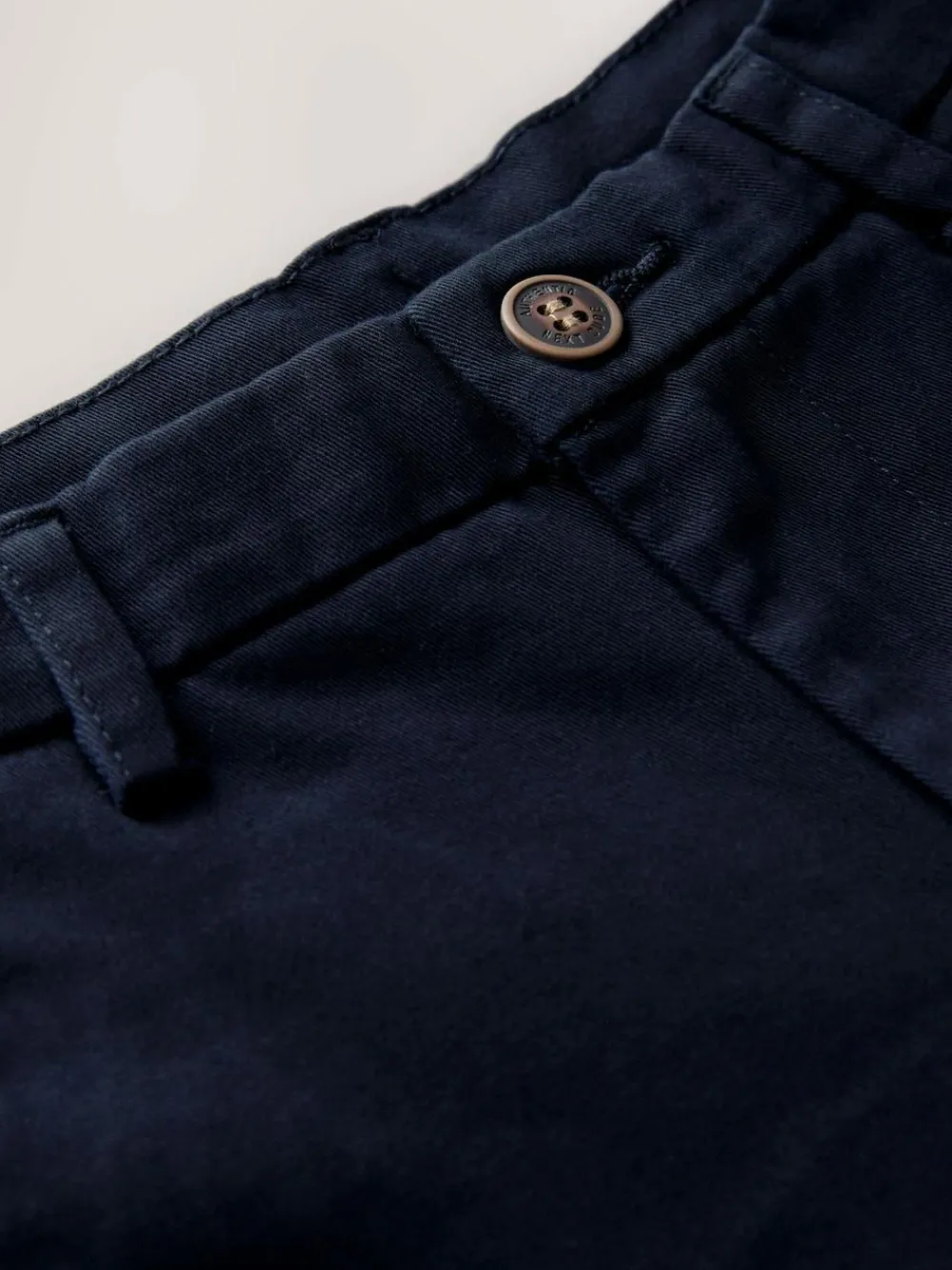 Online Next Wide Fit Stretch Chino Trousers (3-17yrs) Navy Blue