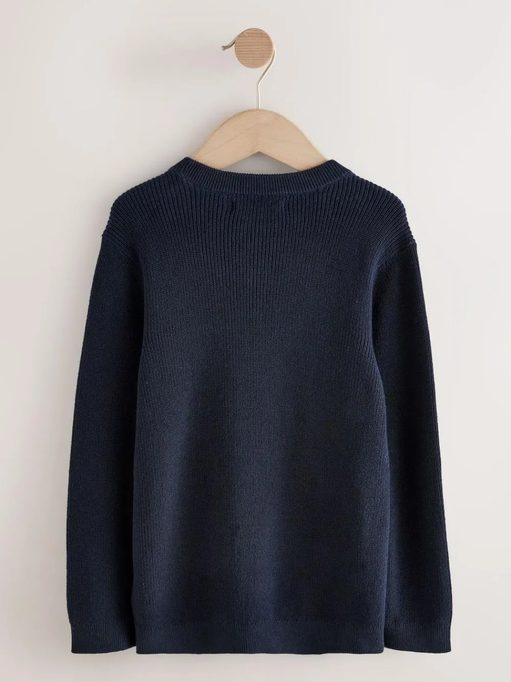 Next Navy Blue With Stag Cotton Crew Neck Knitted Jumper (3-16yrs)^BOY Knitwear & Sweaters|Knitwear