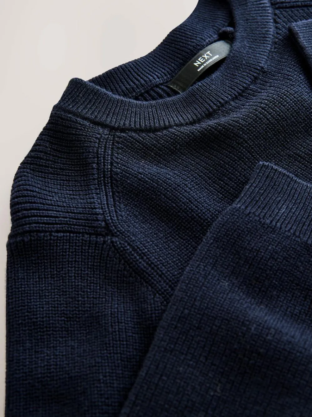 Next Navy Blue With Stag Cotton Crew Neck Knitted Jumper (3-16yrs)^BOY Knitwear & Sweaters|Knitwear