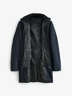 Next Wool Blend Mock Gilet Herringbone Padded Coat^ Coats & Jackets|Coats & Jackets