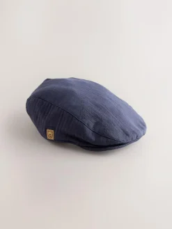 Discount Next Baby Flat Cap (0mths-2yrs) Navy Blue Woven