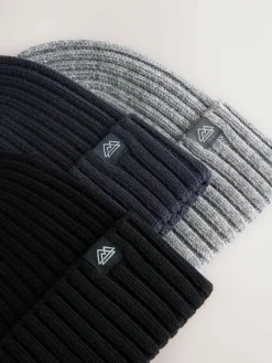 Next Knitted Beanie Hats 3 Pack (1-16yrs)^BOY Hats