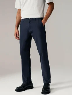 Clearance Next Slim Fit Stretch Chino Trousers 2 Pack Navy Blue/Grey Charcoal