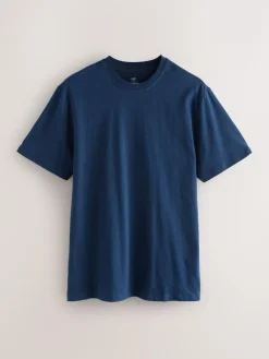 New Next Check Woven Short Sleeve Pyjamas Set Navy Blue/Grey