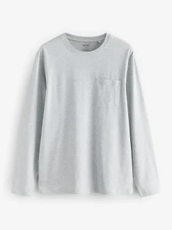 Hot Next Navy Blue/Grey Long Sleeve Jersey Pyjamas Set