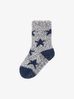 Hot Next Navy Blue/Grey Stars Cosy Socks 2 Pack
