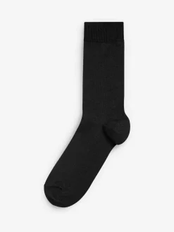 Online Next Navy Blue/Grey/Black 7 Pack Mens Cotton Rich Socks