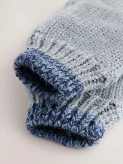 Best Next Navy Blue/Neutral Hat Gloves & Snood 3 Piece Set (3-16yrs)