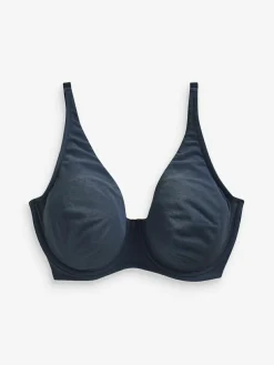 Clearance Next Non Pad Full Cup DD+ Cotton Blend Ultimate Comfort Bras 3 Pack Navy Blue/Pink/White