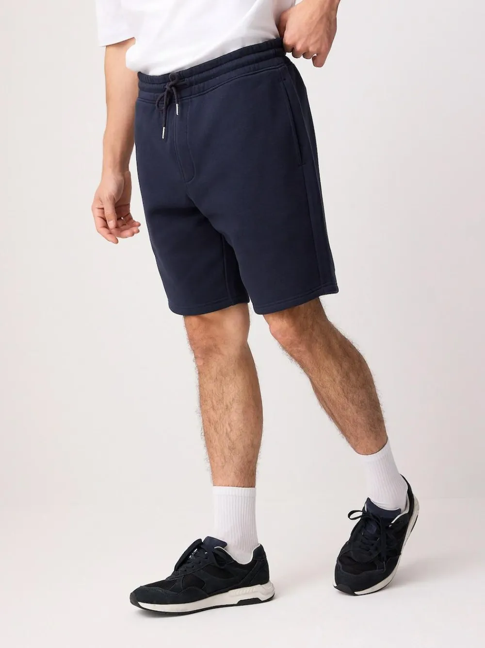 Hot Next Brushed Jersey Zip Pocket Shorts Navy