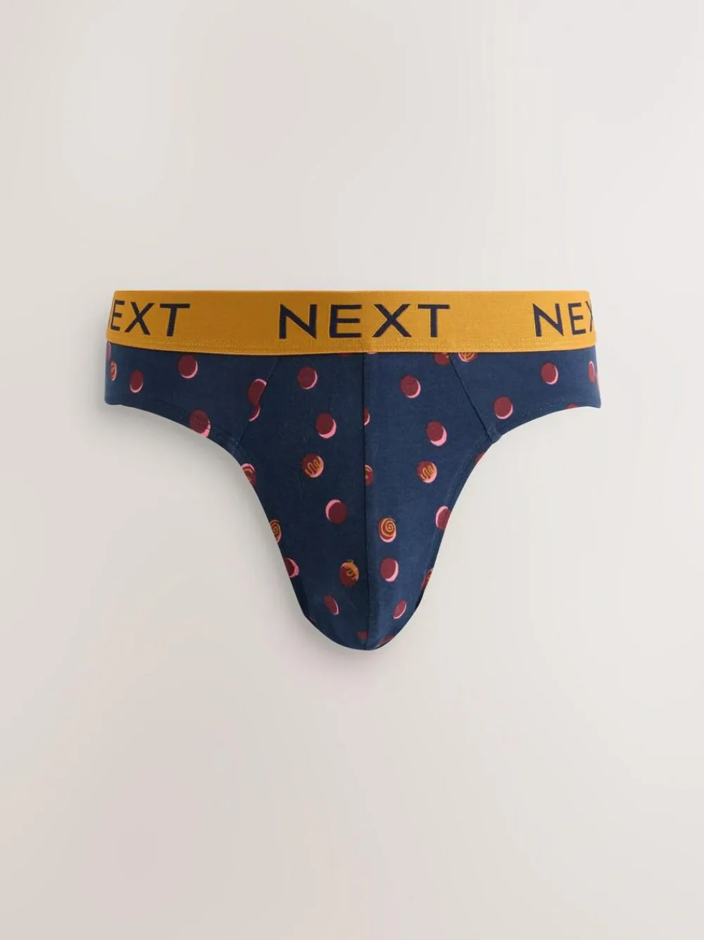 Outlet Next 5 Pack Cotton Rich Briefs Navy Burgundy Spot Stripe