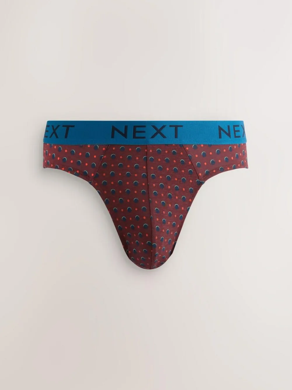 Outlet Next 5 Pack Cotton Rich Briefs Navy Burgundy Spot Stripe