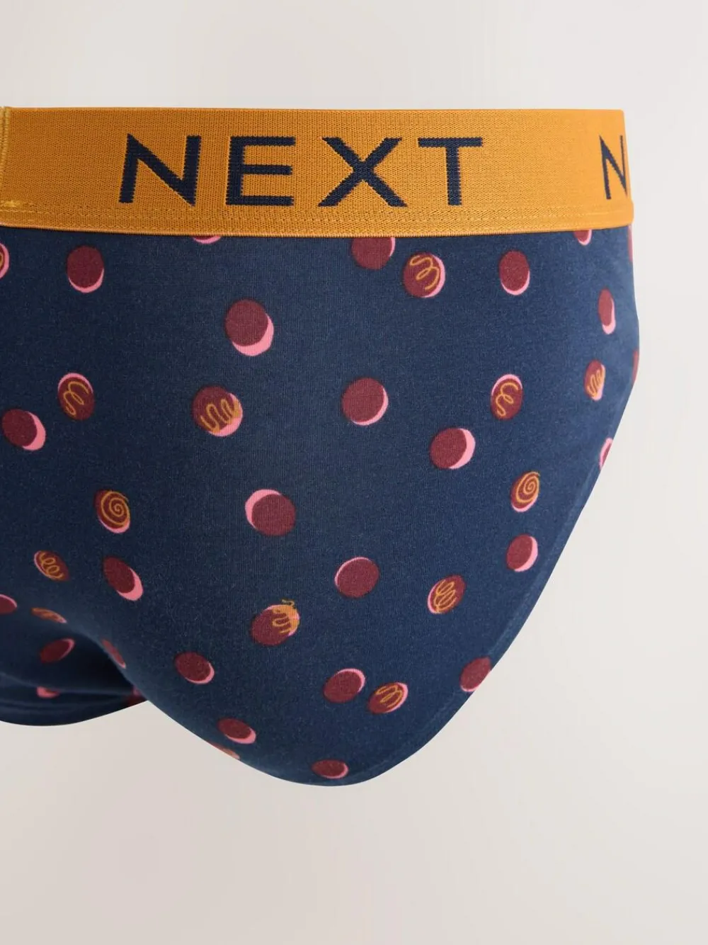 Outlet Next 5 Pack Cotton Rich Briefs Navy Burgundy Spot Stripe