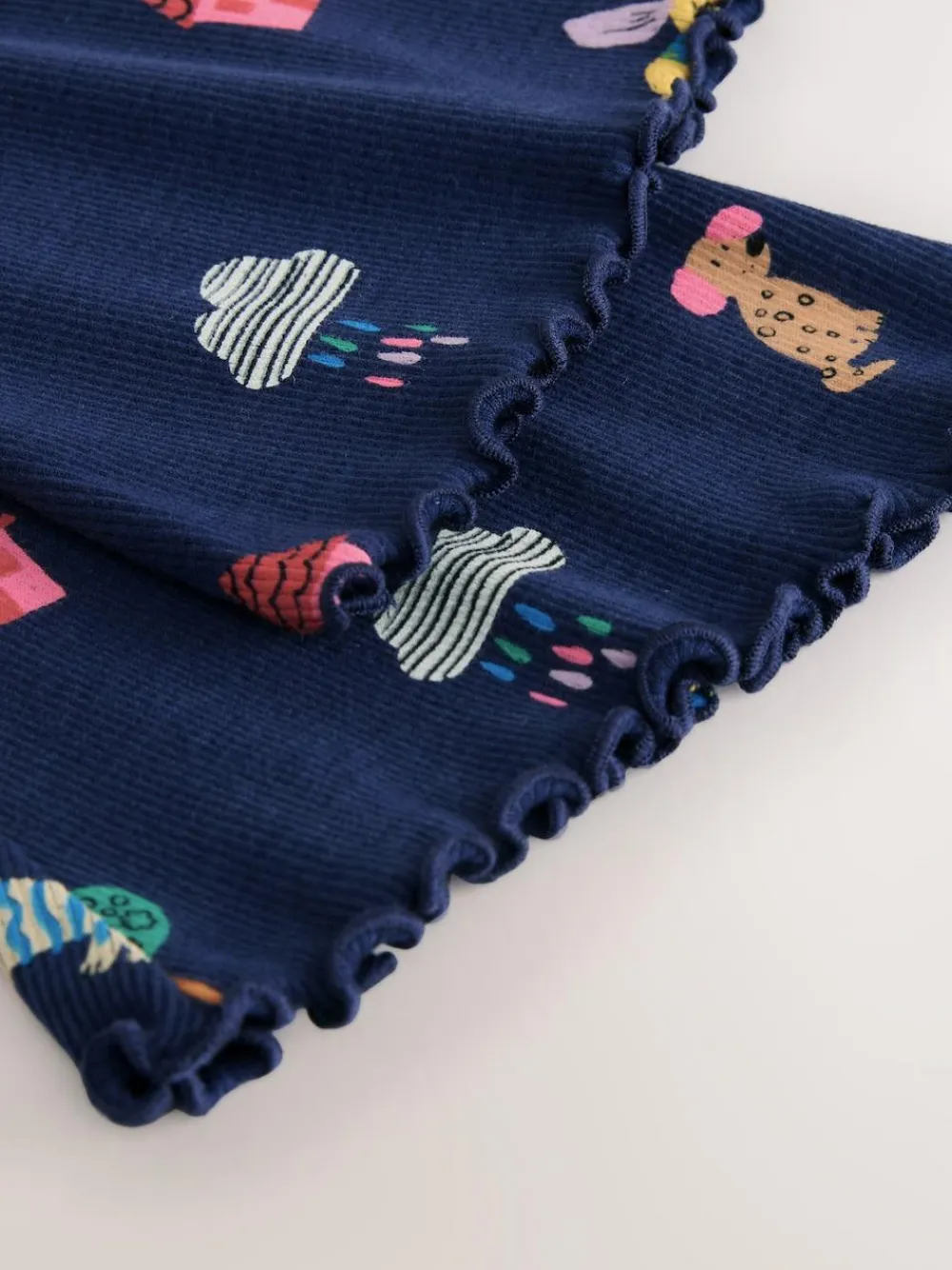 Next Navy Cats & Dogs Ribbed Flare Leggings (3mths-7yrs)^ Tops|T-Shirts