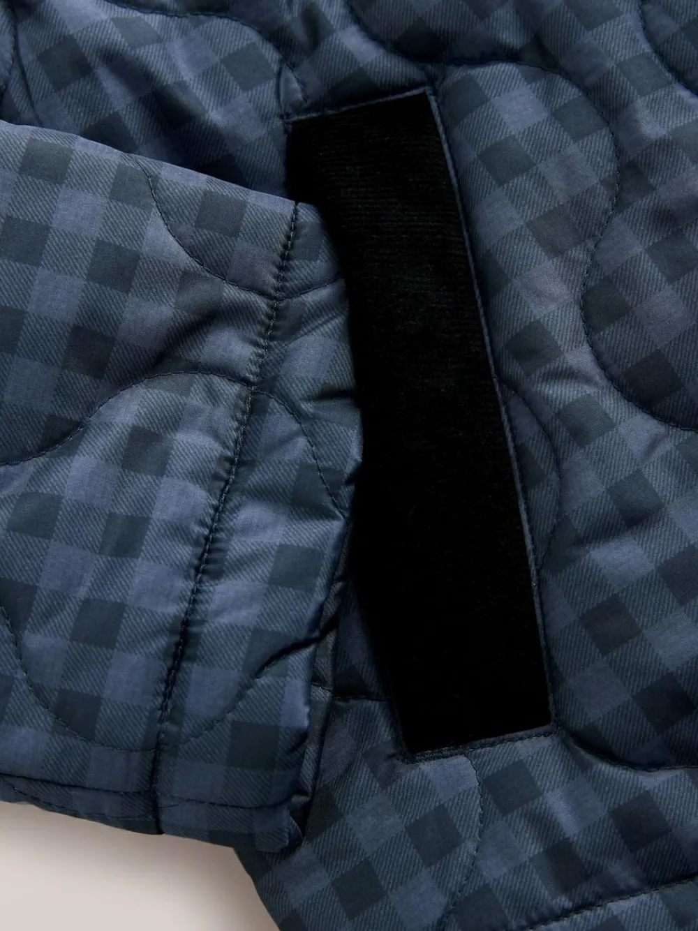 Next Navy Check Shower Resistant Quilted Barn Jacket (3-16yrs)^ Jackets & Coats|Snowsuits & Coats