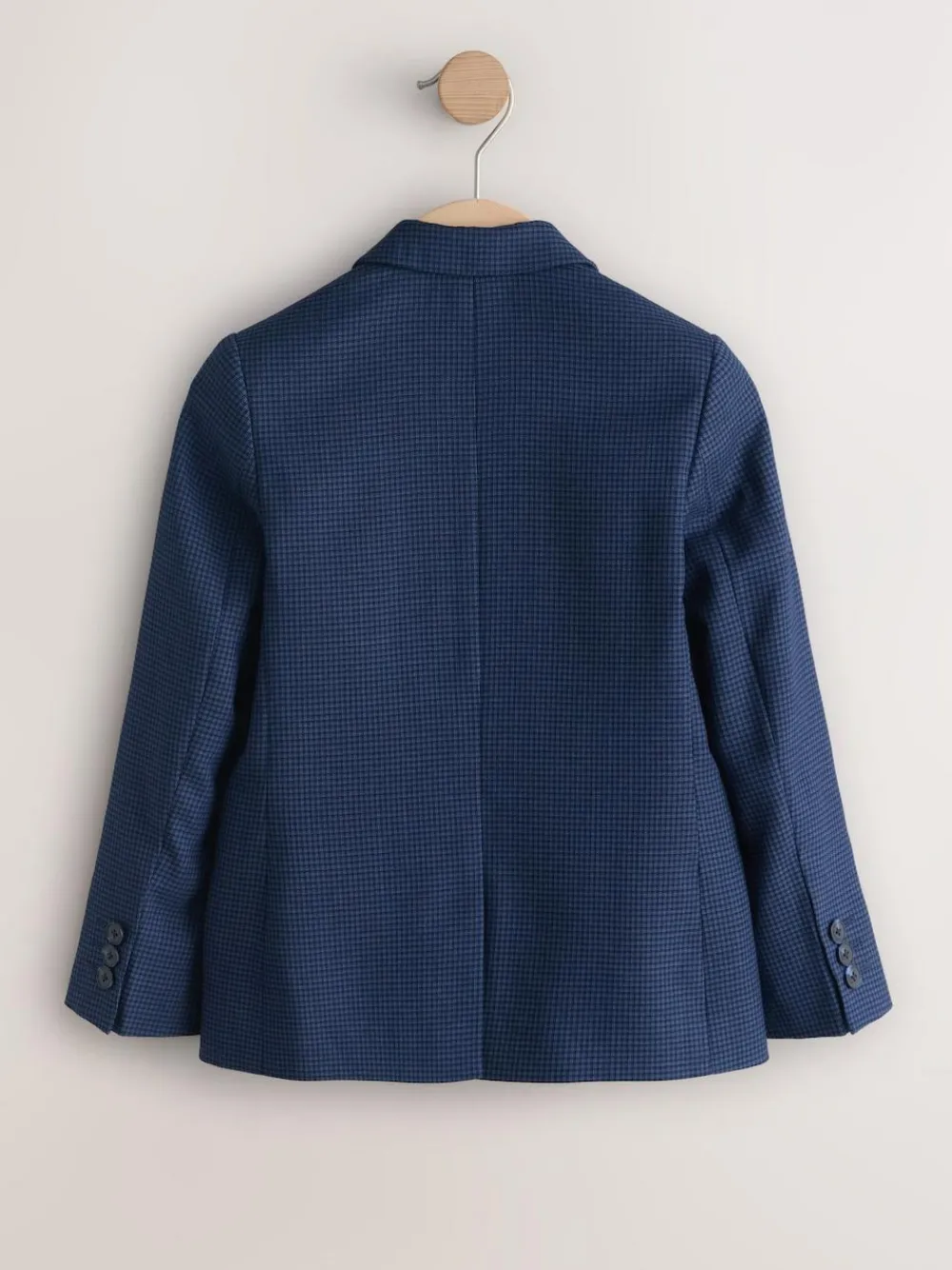 New Next Navy Check Suit Jacket (3-16yrs)