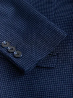 New Next Navy Check Suit Jacket (3-16yrs)