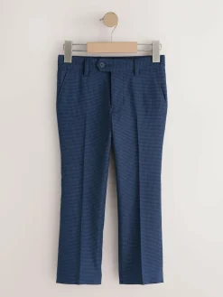 Next Navy Check Suit Trousers (3-16yrs)