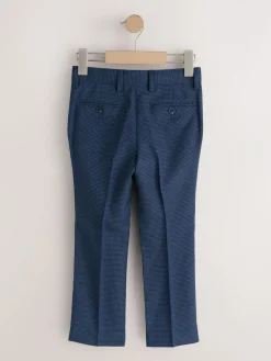Next Navy Check Suit Trousers (3-16yrs)