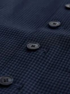 New Next Navy Check Waistcoat (3-16yrs)