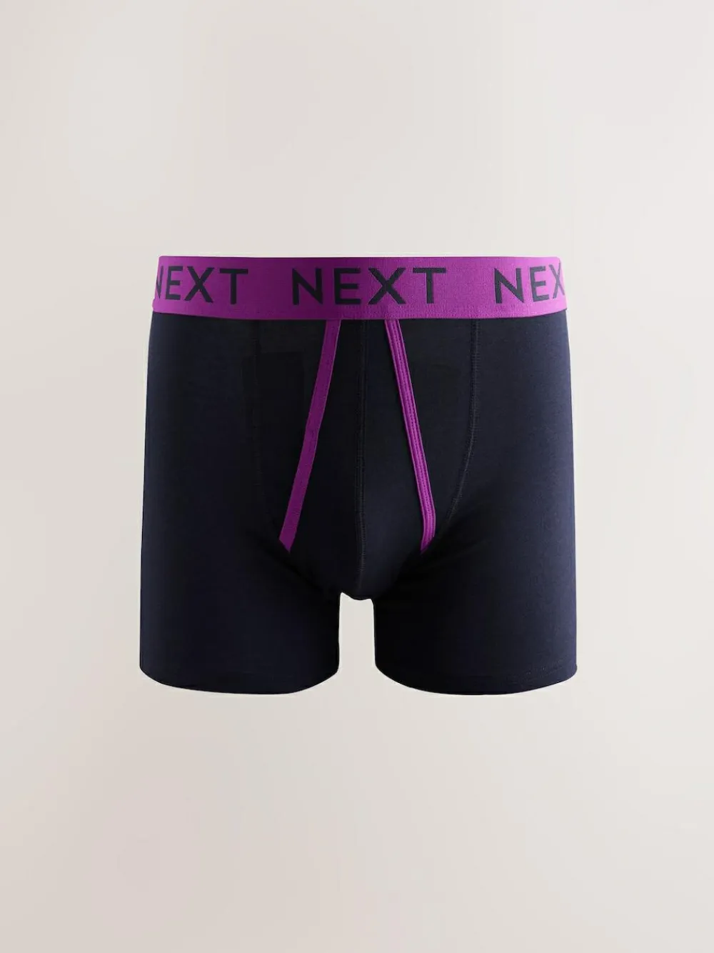 New Next Navy Colour Pop Spot Stripe 10 pack A-Front Boxers
