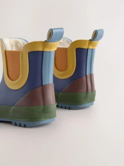 Next Navy Colourblock Warm Lined Ankle Wellies^BOY Baby Boys|Baby Boys