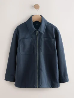 Best Next Navy Corduroy Zip Overshirt (3-16yrs)