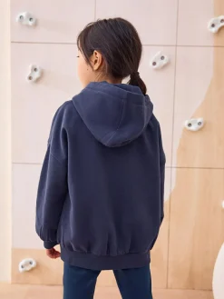Best Next Cotton Rich Zip Through Sports Hoodie (3-16yrs) Navy