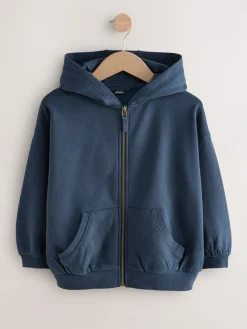 Best Next Cotton Rich Zip Through Sports Hoodie (3-16yrs) Navy