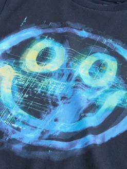 Clearance Next Navy Digi Happy Face Regular Fit Short Sleeve All-Over Print T-Shirt (3-16yrs)