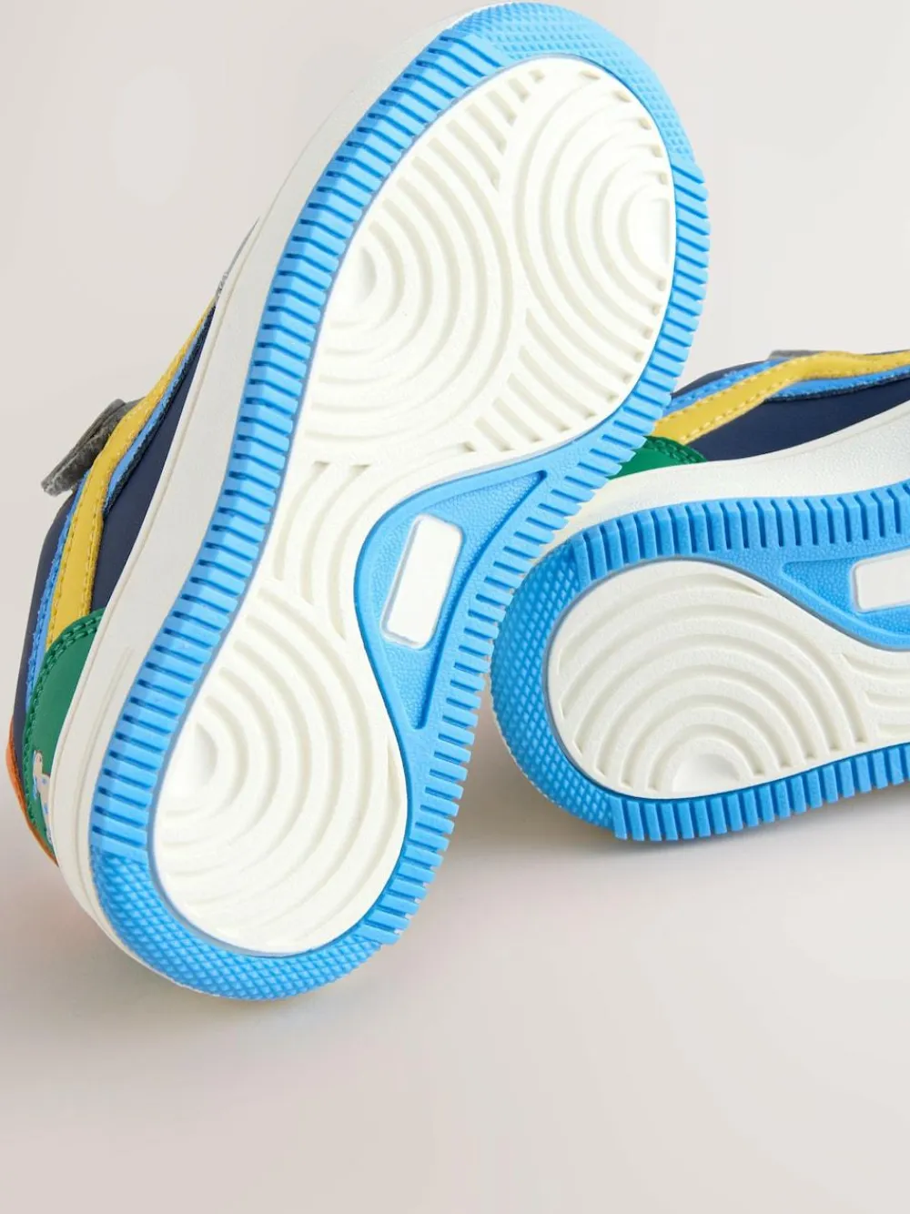 Online Next Touch Fastening Elastic Lace Trainers Navy Dogs