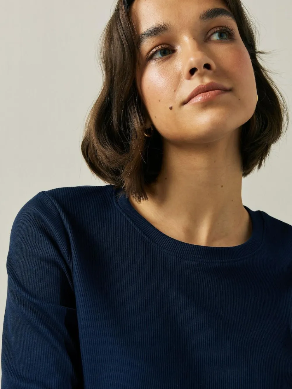 Discount Next Navy Geo Ribbed Long Sleeve Pyjamas