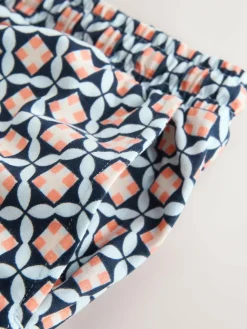 Discount Next Navy Geo Ribbed Long Sleeve Pyjamas