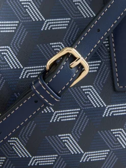 New Next Navy Geometric Print Cross-Body Bag
